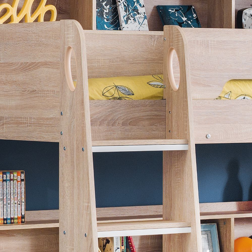 Orion Wooden Storage Bunk Bed Frame Sonoma