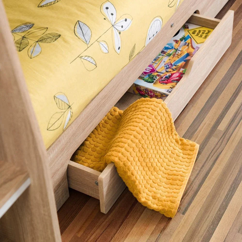 Orion Wooden Storage Bunk Bed Frame Sonoma