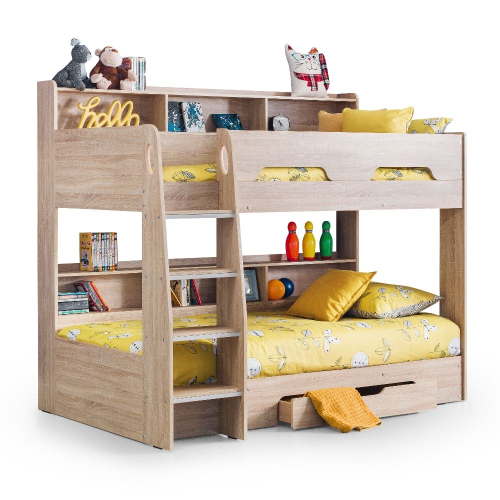 Orion Wooden Storage Bunk Bed Frame Sonoma