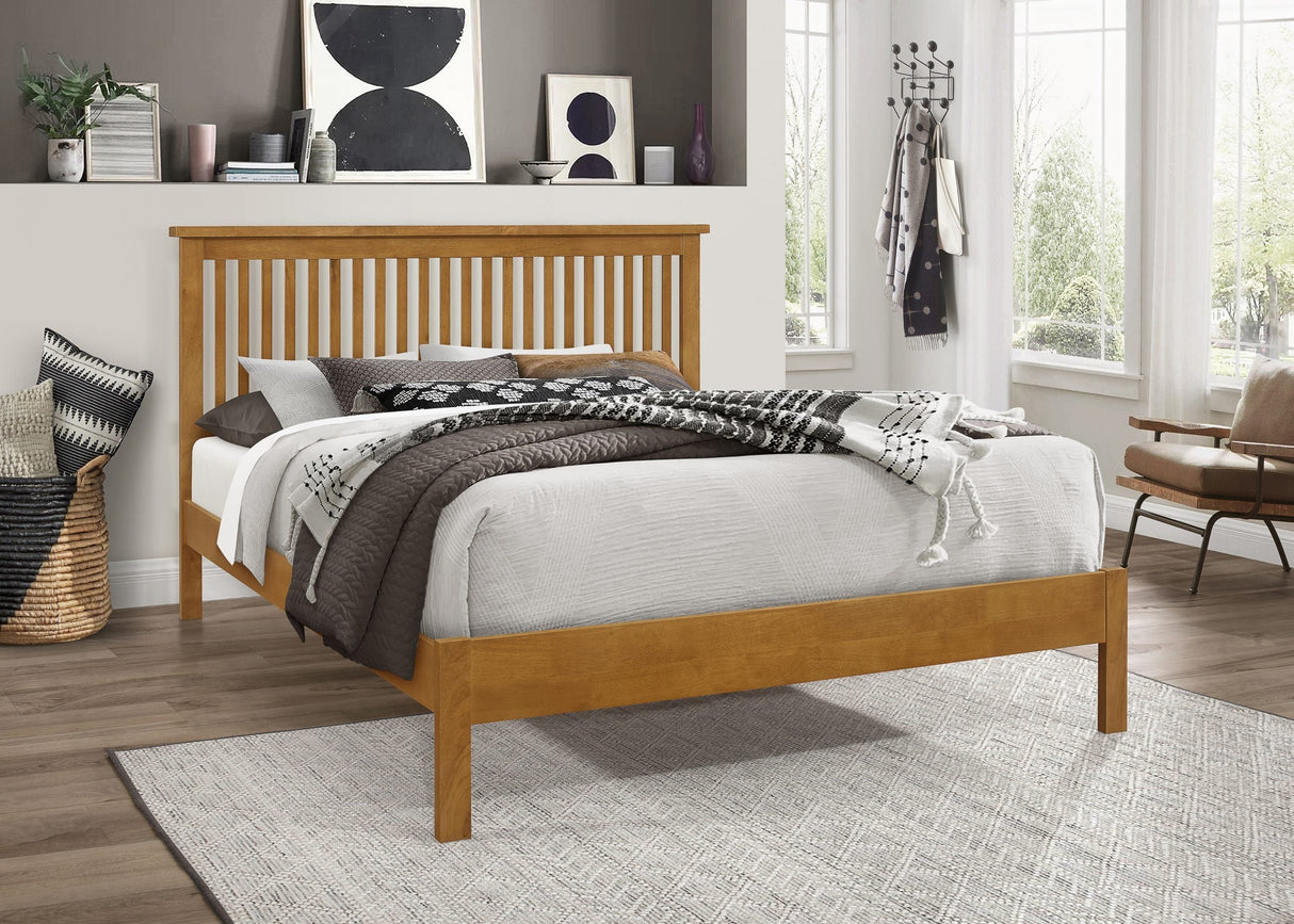 Ascot Oak Low Footend Wooden Shaker Bedstead