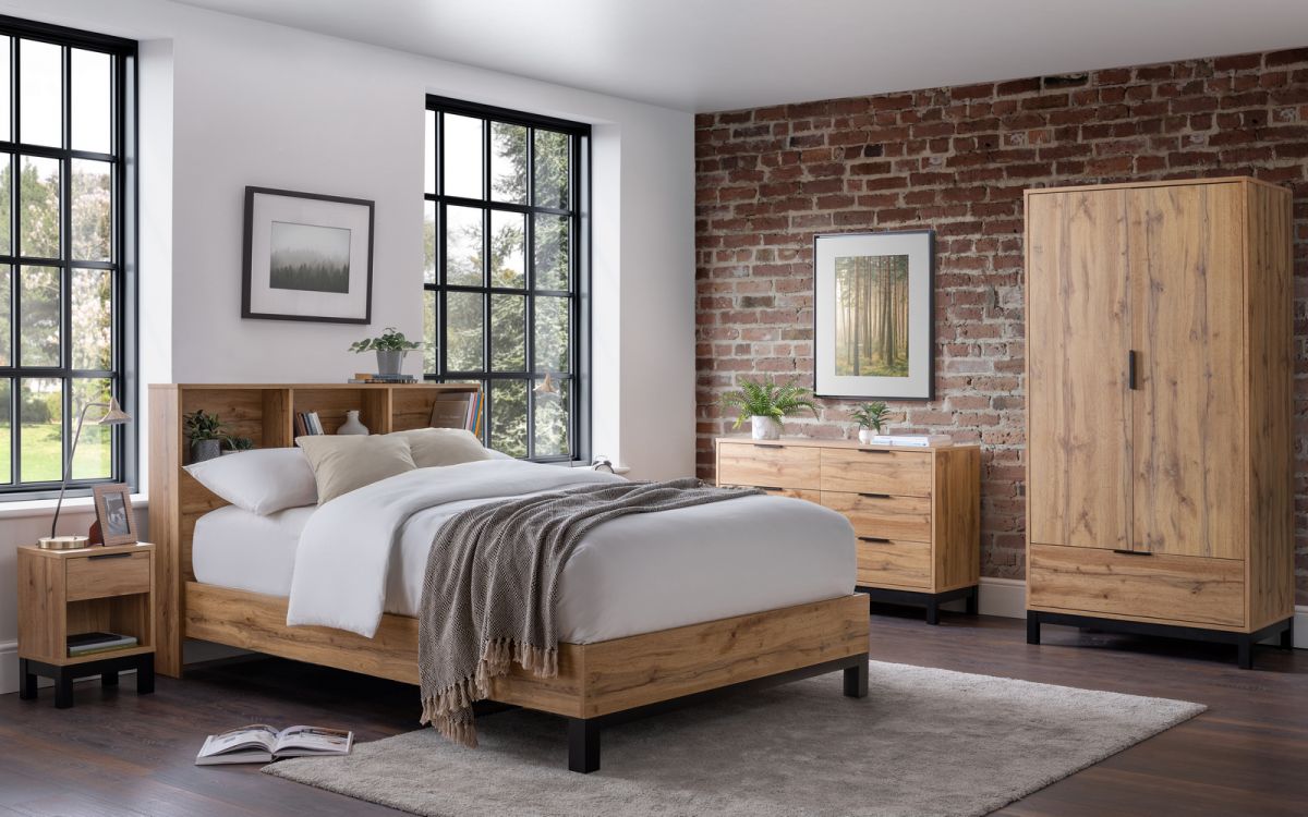 Bali Bookcase Headboard Bed Frame - Stylish Design
