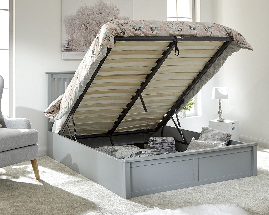 Como Ottoman Wooden Bed Frame - Elegant Storage Solution