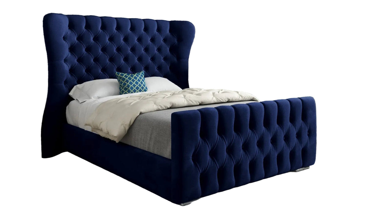 Kendal Wingback Bed Frame Blue