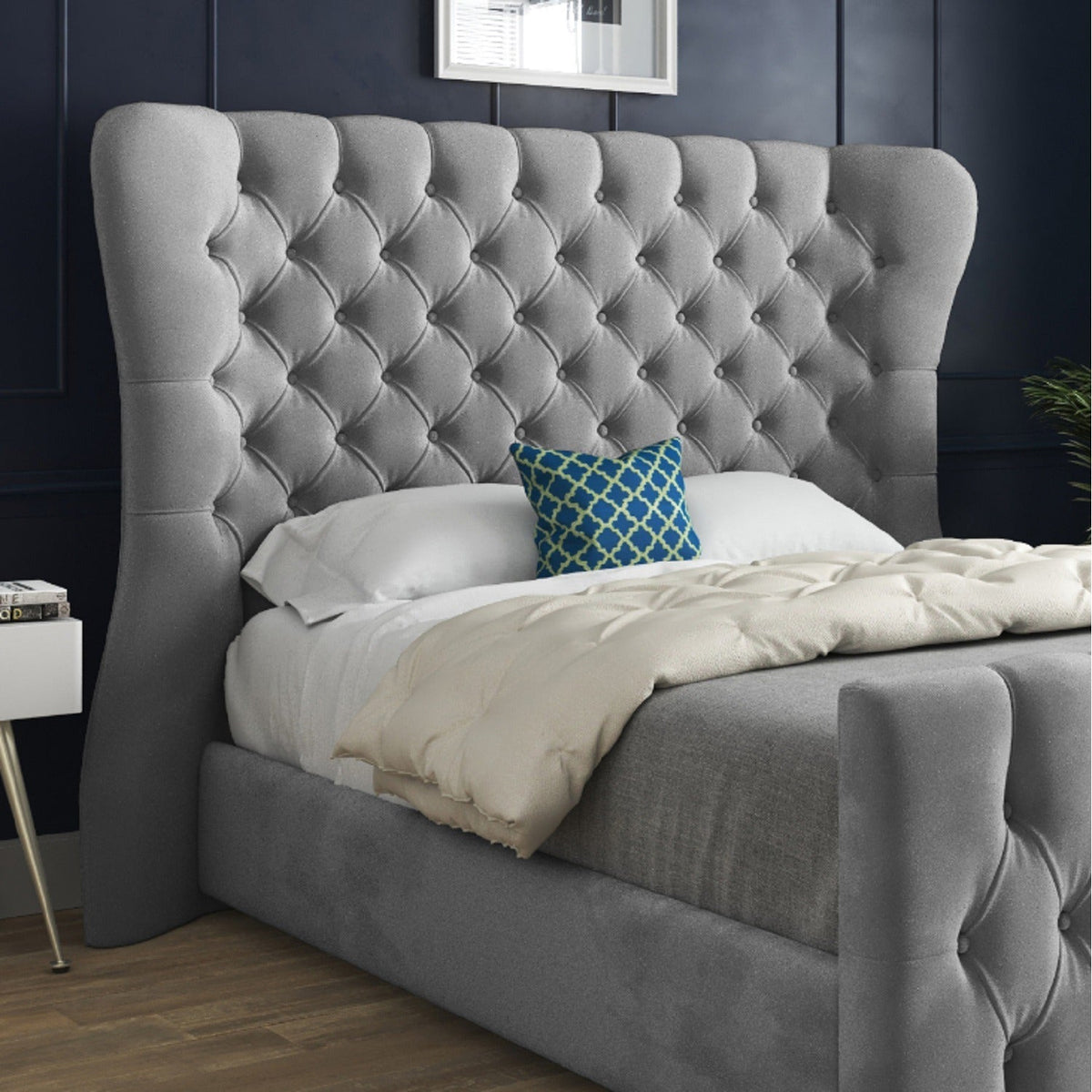 Kendal Wingback Bed Frame Grey