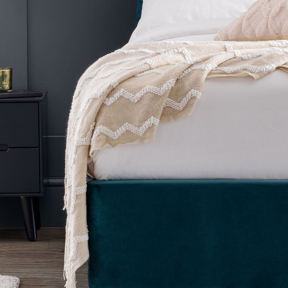 Frida Curved Velvet Bed Frame - Elegance & Comfort Combined