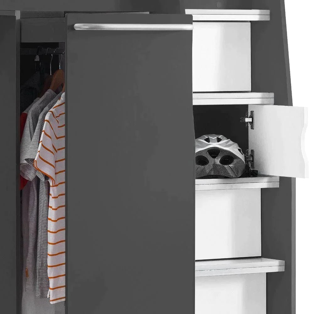 Pegasus High Sleeper (Grey & White) Wooden Bunk