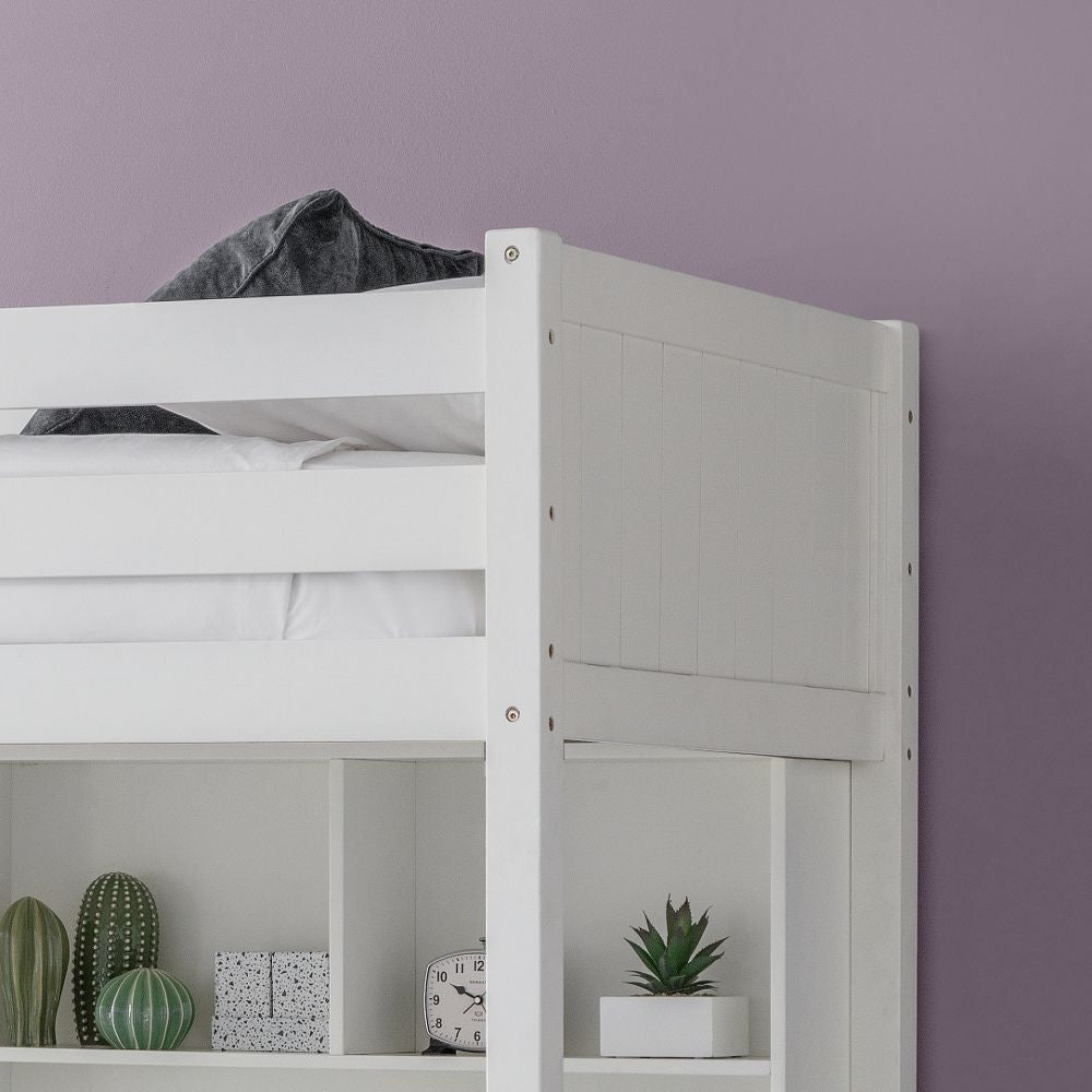 Titan High Sleeper Wooden Bunk (White)