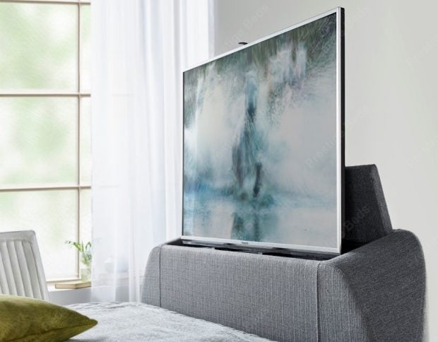 Barnard TV + Ottoman Storage Bed in Artemis Grey