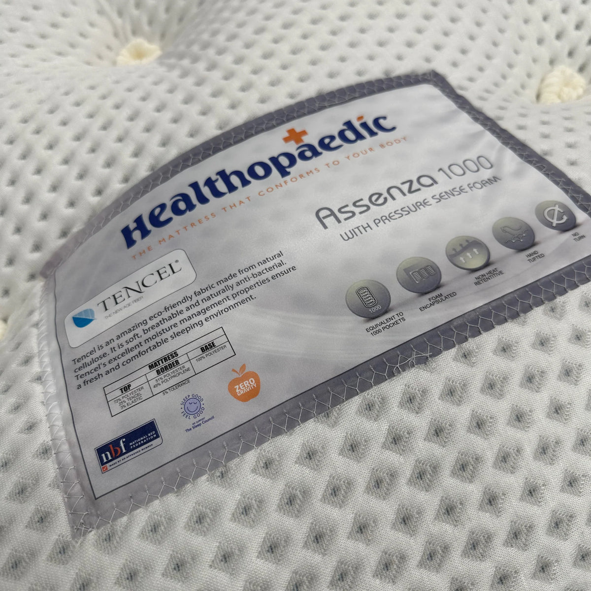 Healthopaedic Assenza 1000 Pocket Zero Gravity Mattress