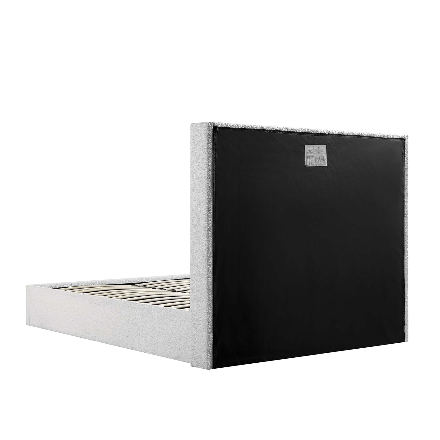 Orlando White Boucle Ottoman Storage Bed Frame