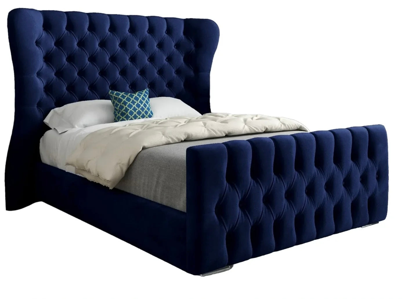 Kendal Wingback Bed Frame Blue