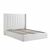 Orlando White Boucle Ottoman Storage Bed Frame