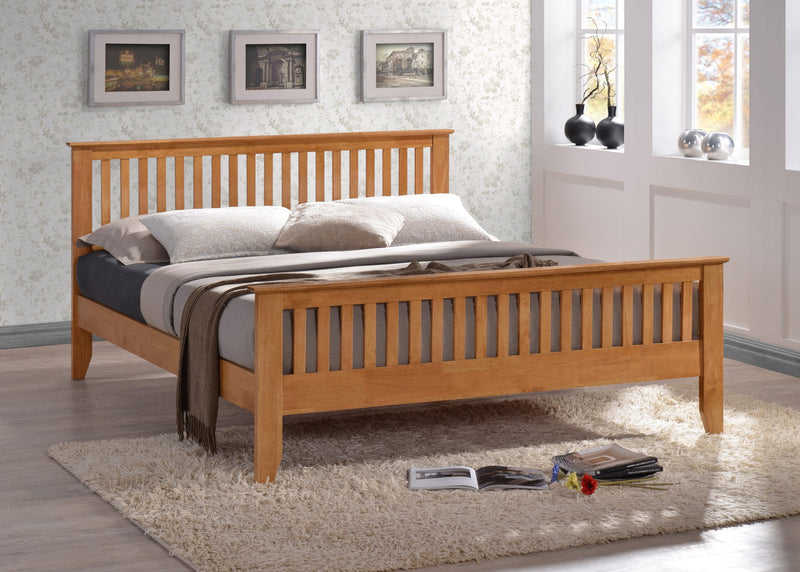 Texas Solid Oak Wooden Shaker Bedstead