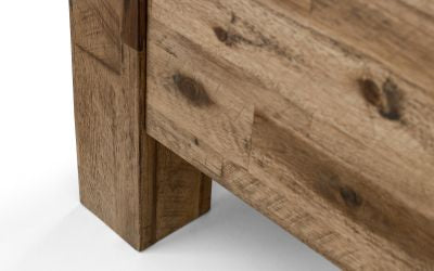 Hoxton Solid Acacia Wooden Shaker Bedstead (Rustic Oak)