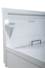 Heartlands Tanya Ottoman Storage High Gloss Bed Frame White