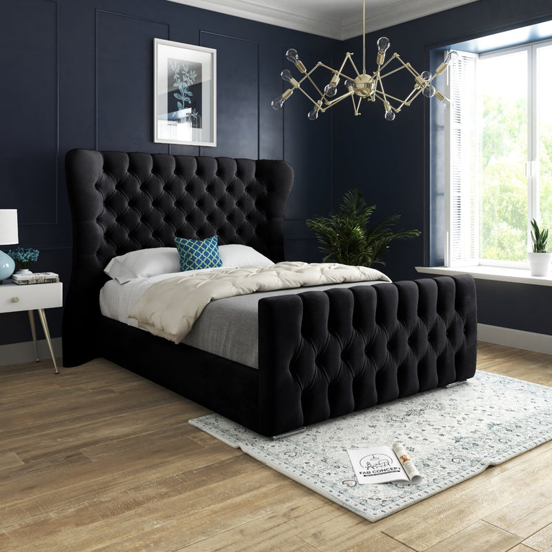 Kendal Wingback Bed Frame Black