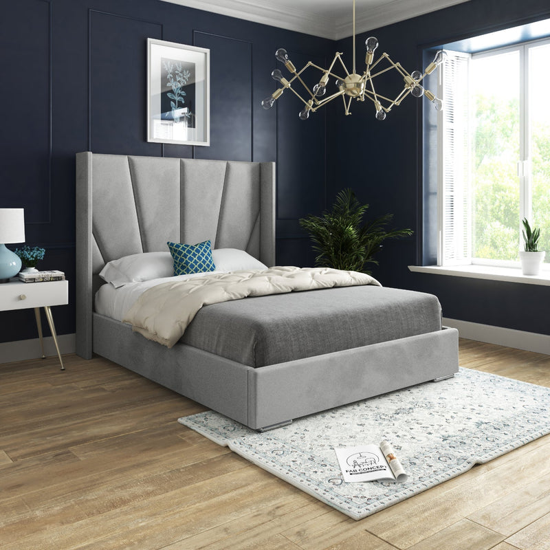Vienna Winged Bed Frame Grey