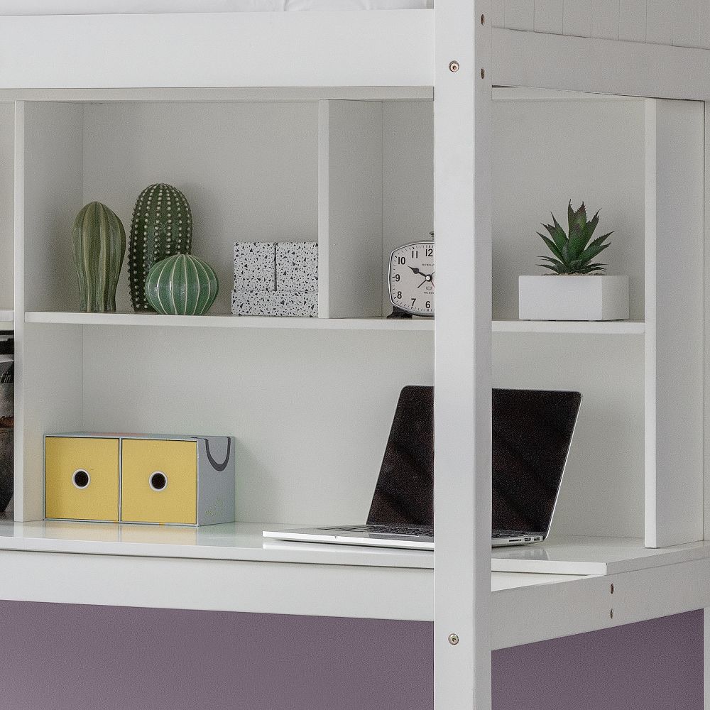 Titan High Sleeper Wooden Bunk (White)