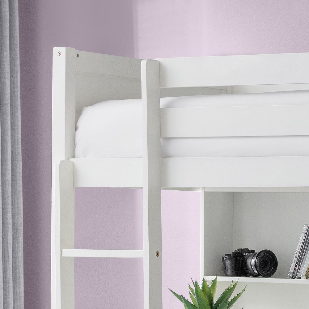 Titan High Sleeper Wooden Bunk (White)