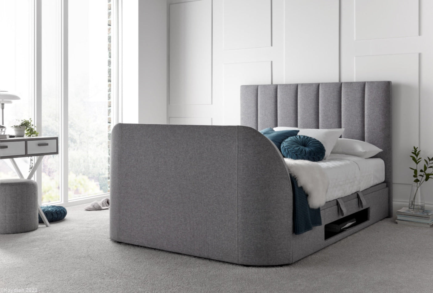 Medburn Fabric TV Ottoman Bed